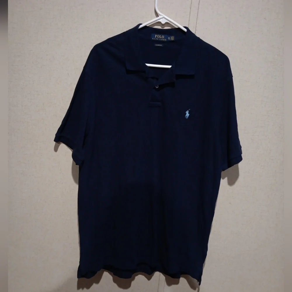 Polo Ralph Lauren Navy Blue Short Sleeve Polo Shirt classic Fit  - Men's SizeXL